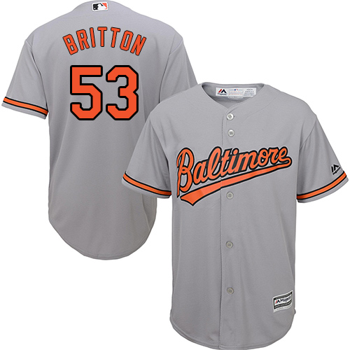 Orioles #53 Zach Britton Grey Cool Base Stitched Youth MLB Jersey ...